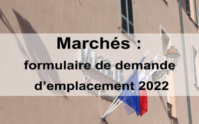 Marché couvert des producteurs et marché des forains : demande d’emplacement 2022