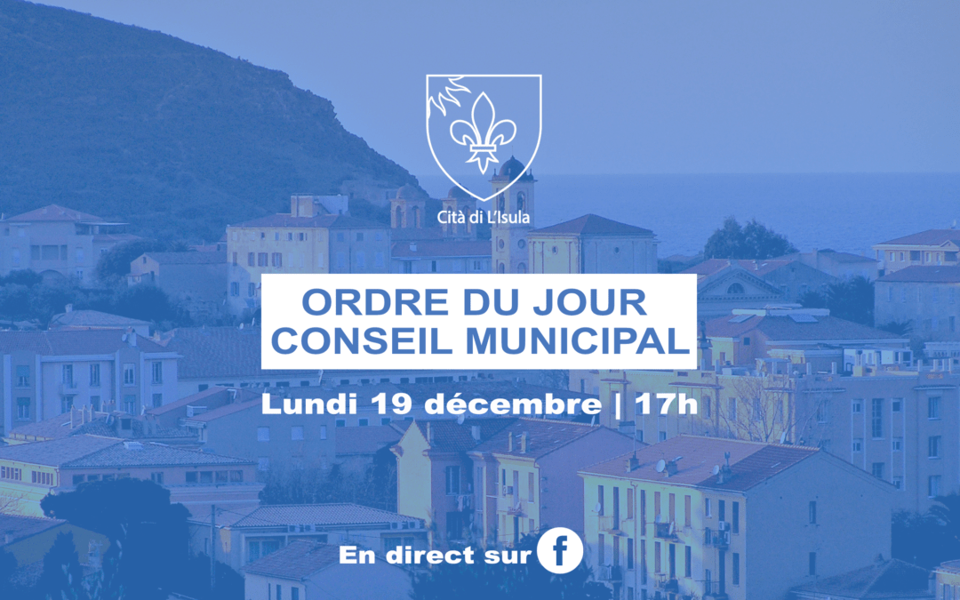 Ordre du jour du conseil municipal du 19/12/2022