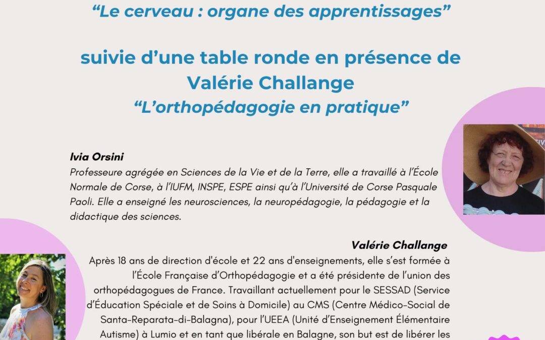 Conférence dans le Jardin des Moines le dimanche 19 Octobre