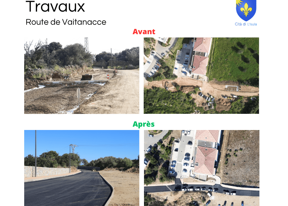 Travaux terminés route de Vaitanacce