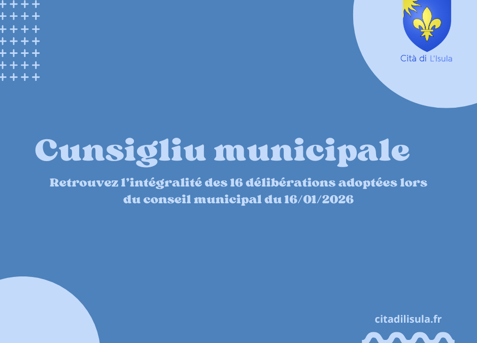 Cunsigliu Municipale – 16/01/2026