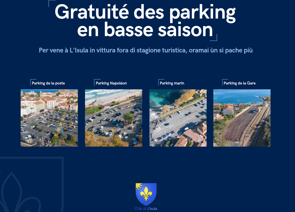 Gratuité des parkings en période hivernale